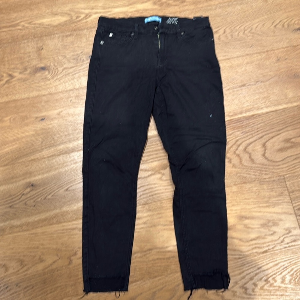 Ripped skinny black denim